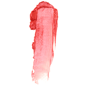 Hydrating Lip Tint swatch in Peachy Rose met een gladde, romige textuur en levendige kleur.