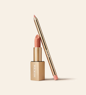Meroda Velvet Dream Lipstick en Signature Lip Pencil in Dusty Rose