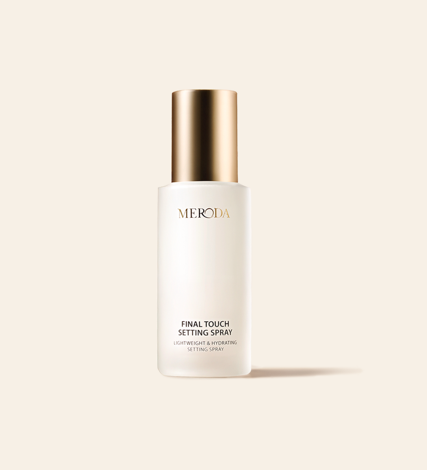 Meroda Cosmetics Final Touch Setting Spray fles met luchtige en hydraterende formule