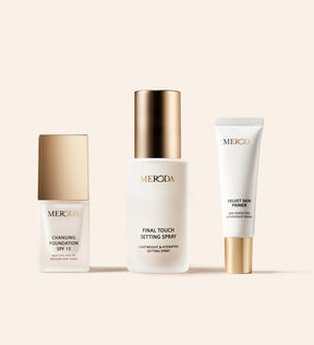 The Perfect Base Mini met Changing Foundation, Final Touch Setting Spray en Velvet Skin Primer